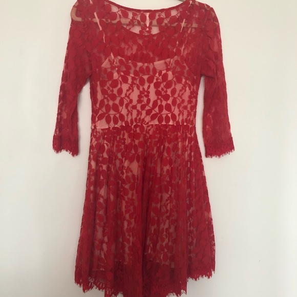 Free People Floral Lace Dress - Picture 3 of 3